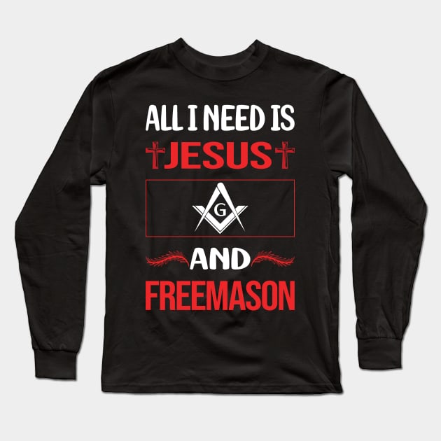 Funny Jesus Freemason Freemasonry Masonry Masonic Mason Stonemason Illuminati Long Sleeve T-Shirt by lainetexterbxe49